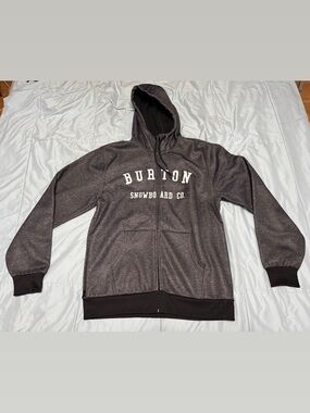 Burton Men's Dark Heather Zip Front Hoodie Jacket